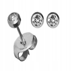 Pendiente Studex Redondo Grande Brillante Plata