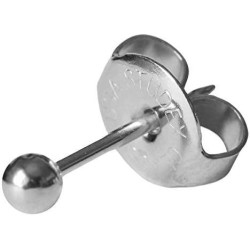 Pendiente Studex Redondo Pequeño Brillante Plata