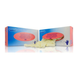 Alvita Guantes De Examen Vinilo Con Polvo T- M 100 Guantes