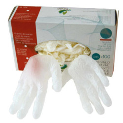 Guantes Vinilo S/Polvo M 100U Hevea