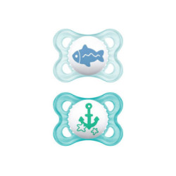 Mam Chupete Original Silicona 0M+ Unisex 2 Uds.