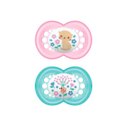 Mam Chupete Original Silicona 6M+ Rosa 2 Uds.
