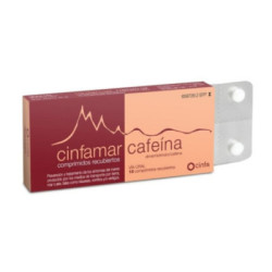 Cinfamar cafeina 50 mg/50 mg 10 comprimidos recubiertos